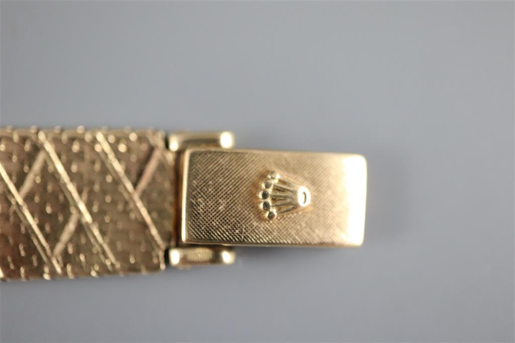 A ladys 1960s 9ct gold Rolex Precision manual wind wrist watch,